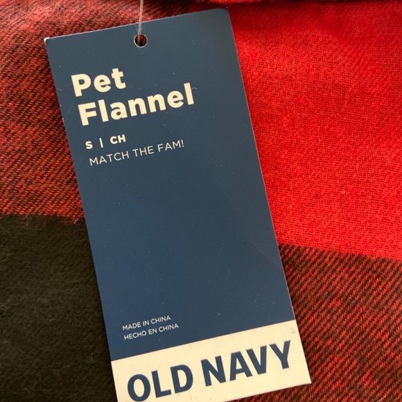 Old Navy: Pet Flannel Shirt NWT - Picture 3 of 4